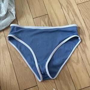 Blue Bikini Bottom with White Trim